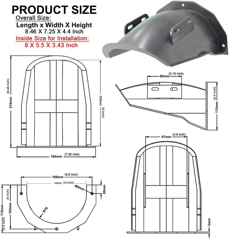 DGQ Outdoor CCTV Camera Top Cover,Weatherproof Glare Protection Cover Sunshade for Suitable for Most Bullets and Dome Security Cameras-Black - Image 2